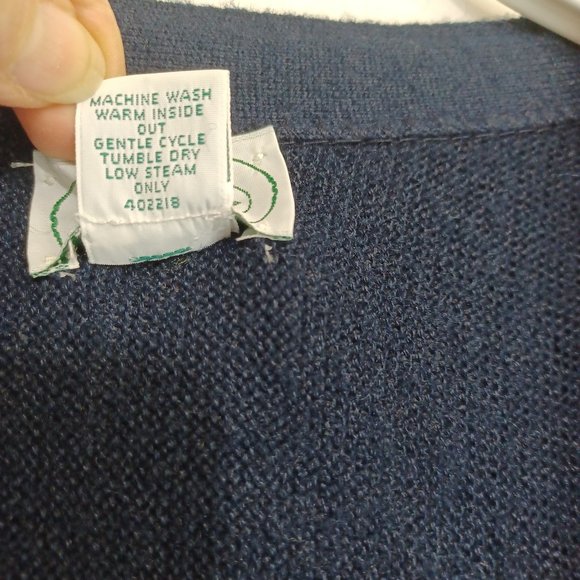 Izod LaCoste Vintage Cardigan Sweater Grandpa Style Size Medium - Picture 7 of 14